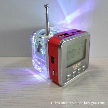Mini Speaker with Rainbow Flashlight